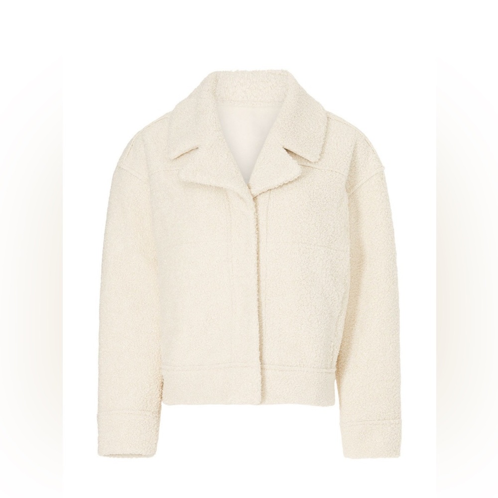 NWT Marine Layer Women’s Quebec Sherpa Jacket, Antique White, Size Large - Picture 6 of 13